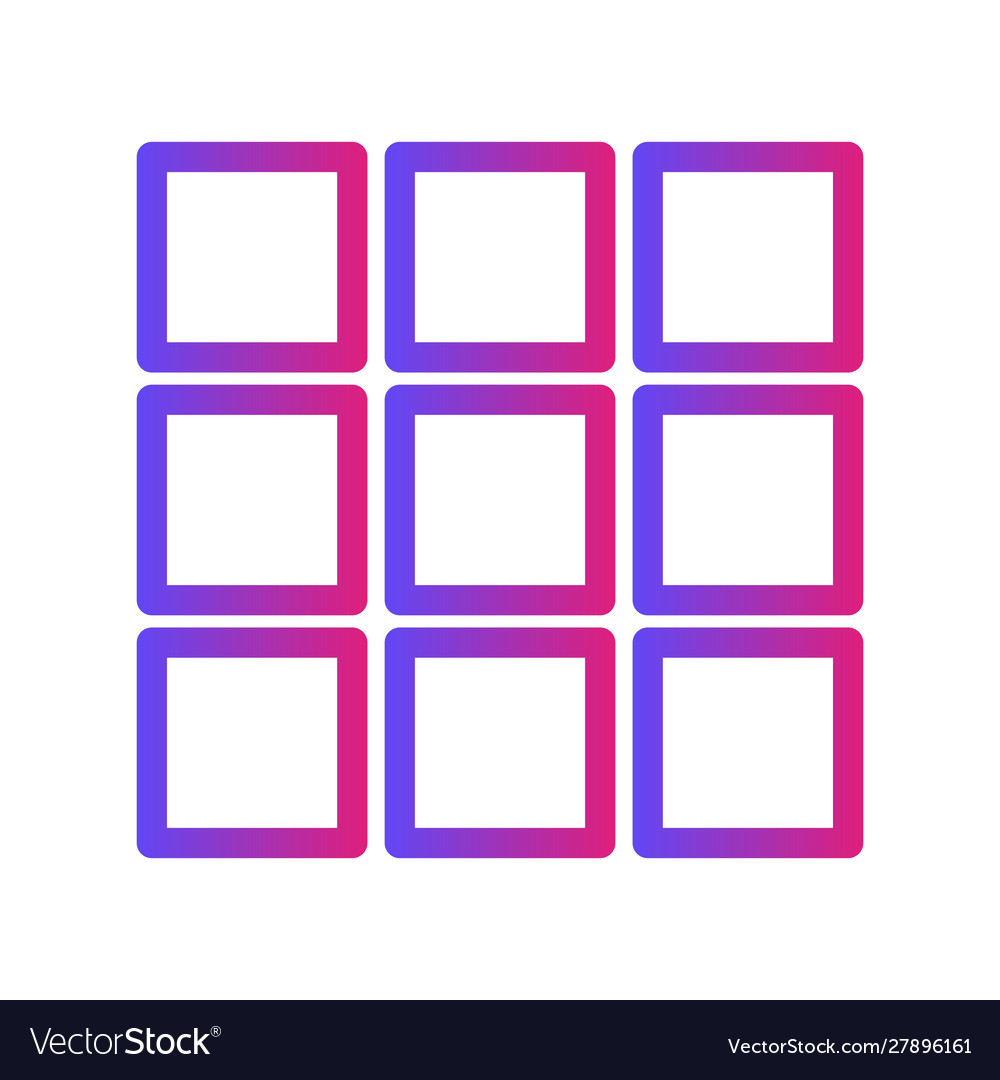 Gradient grid icon with white background