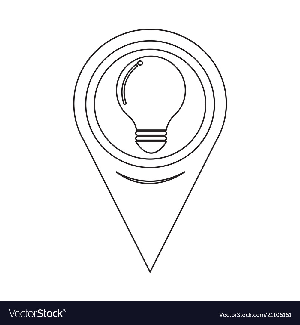 Map pointer bulb icon