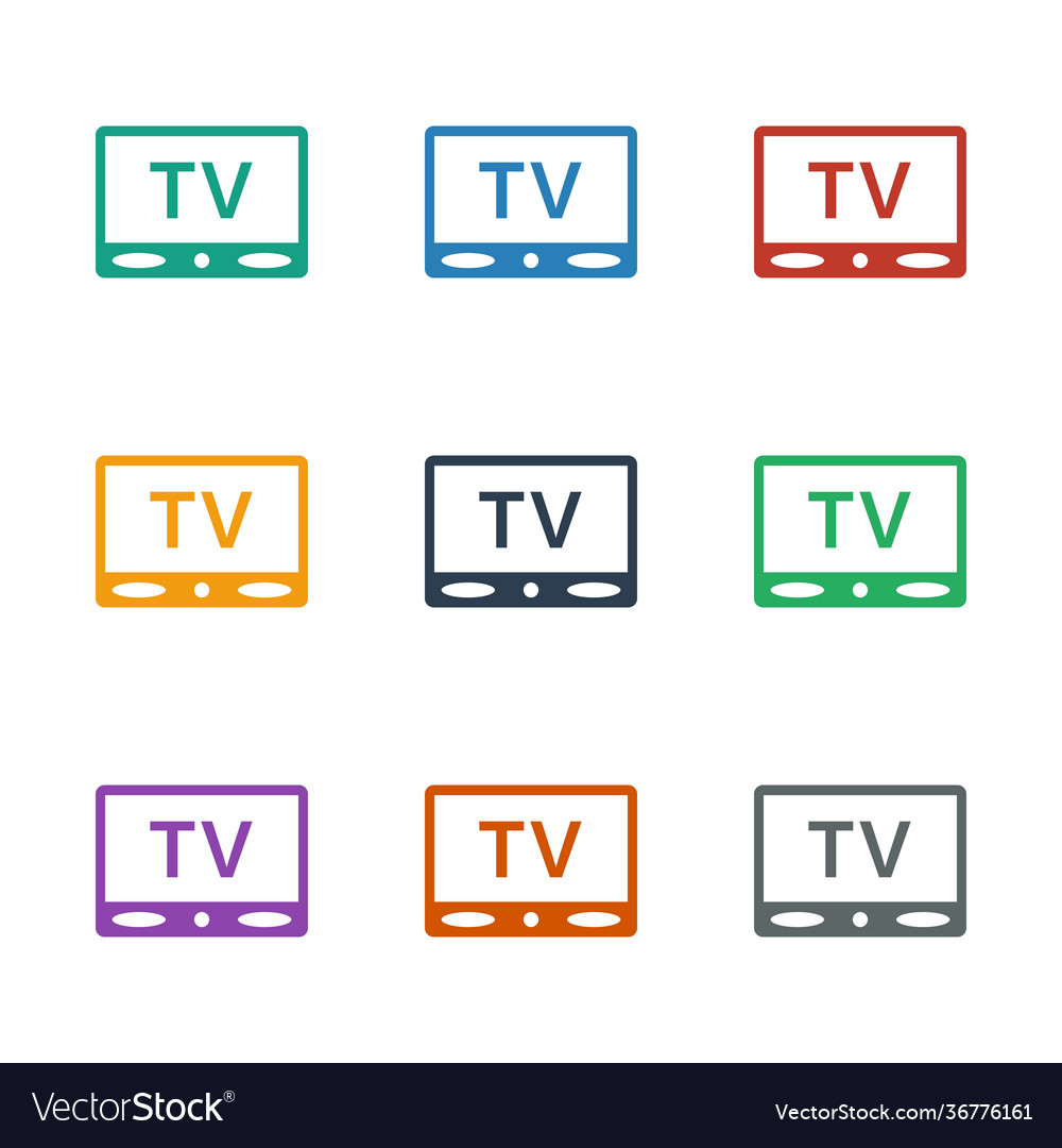 Tv icon white background