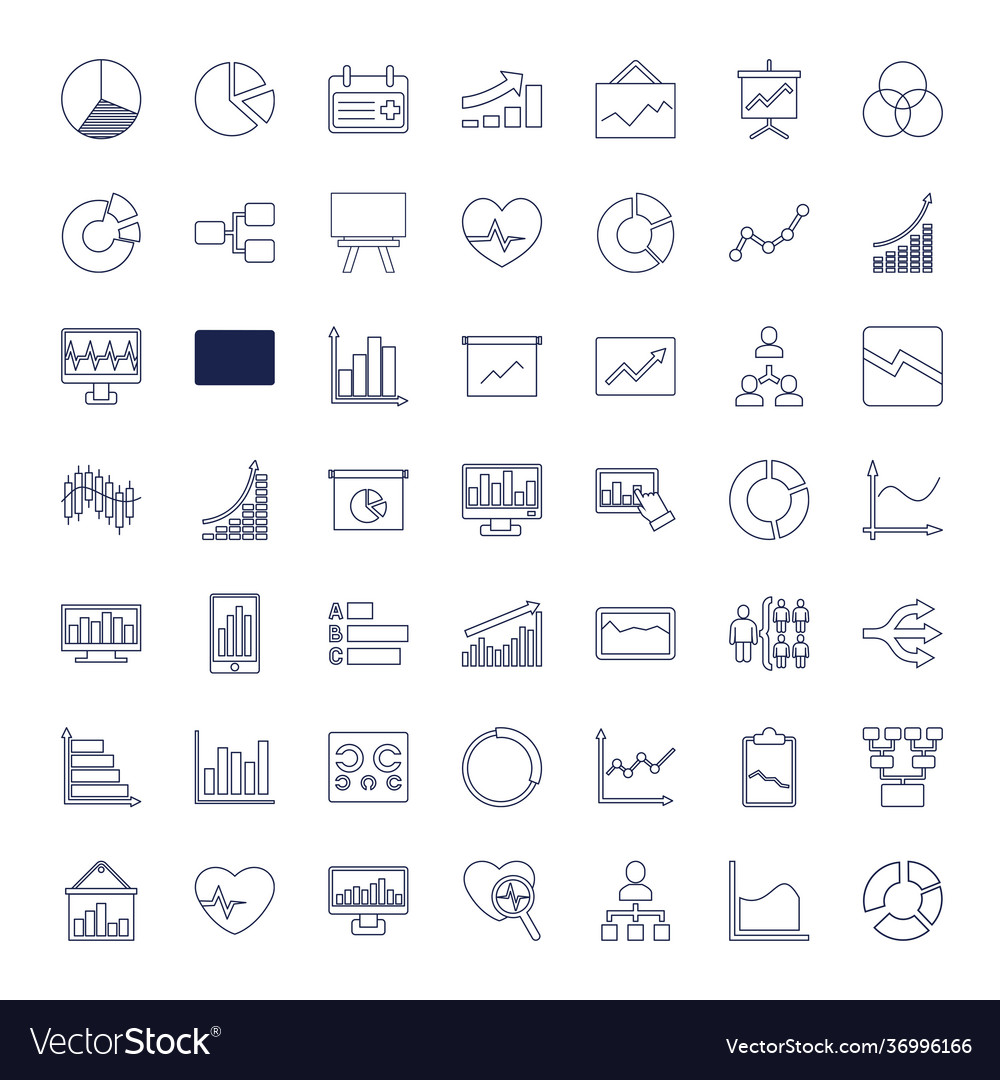 49 chart icons Royalty Free Vector Image - VectorStock