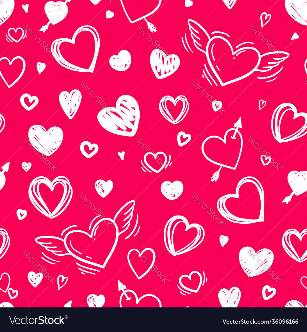 Beautiful seamless pattern with doodle sketch vector image Beautiful seamless pattern with doodle sketch