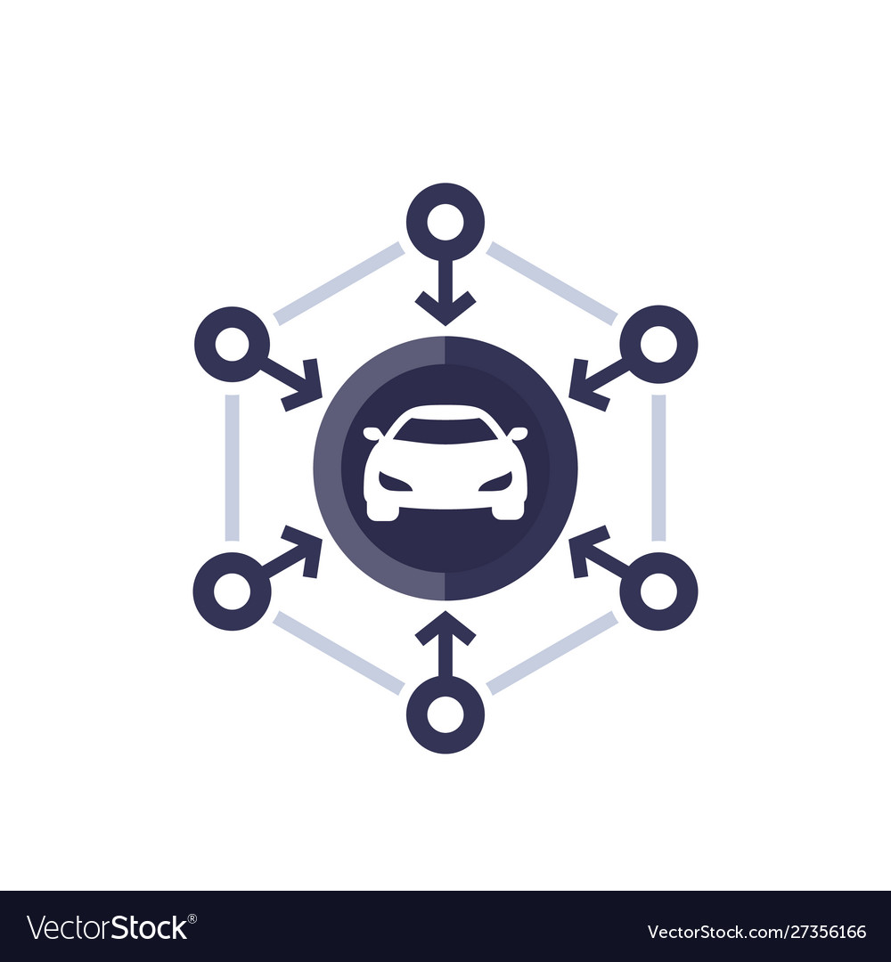 Carsharing icon for web and apps