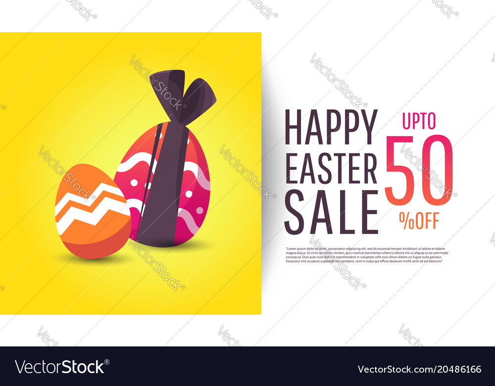 Composition of easter sale card template