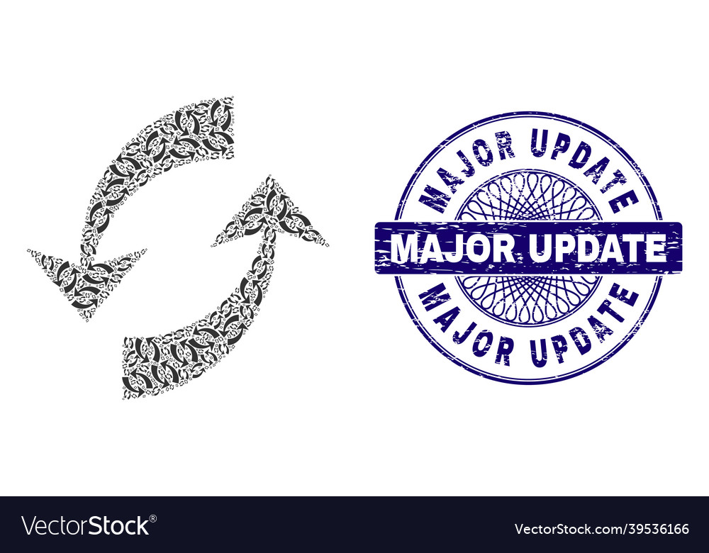 Exchange arrows recursive mosaic of vector image Exchange arrows recursive mosaic of