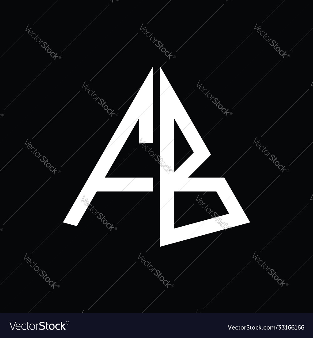 F b white triangle initials with a black vector image F b white triangle initials with a black