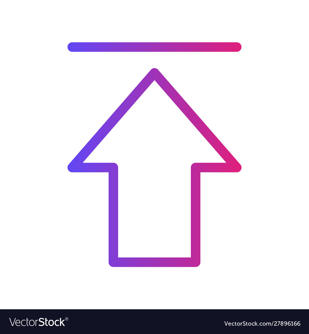 Gradient upload icon with white background