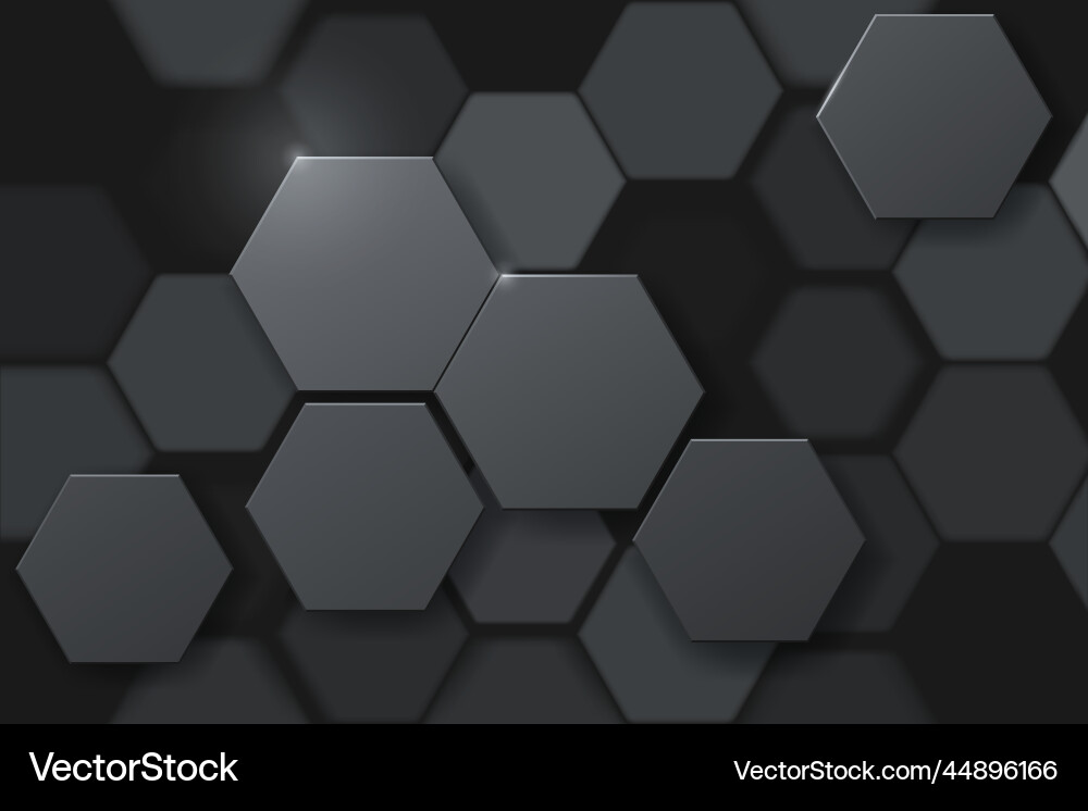 Hexagonal abstract metal background Royalty Free Vector