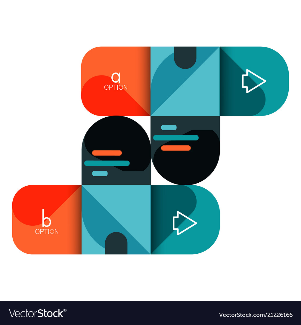 Infographics option and step by in rounded Vector Image Infographics option and step by in rounded
