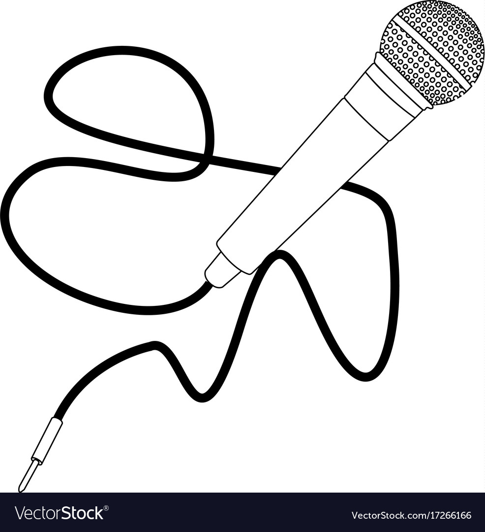 Isolated microphone outline