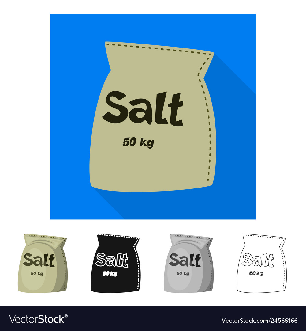 Isolated object of bag and seasoning logo set