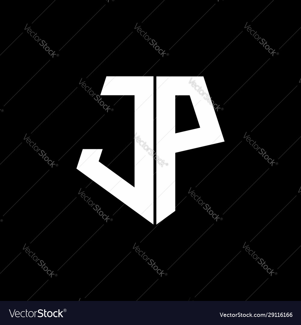 Jp Logo Monogram With Pentagon Shape Style Design Vector Image Jp Logo Monogram With Pentagon Shape Style Design Vector Image