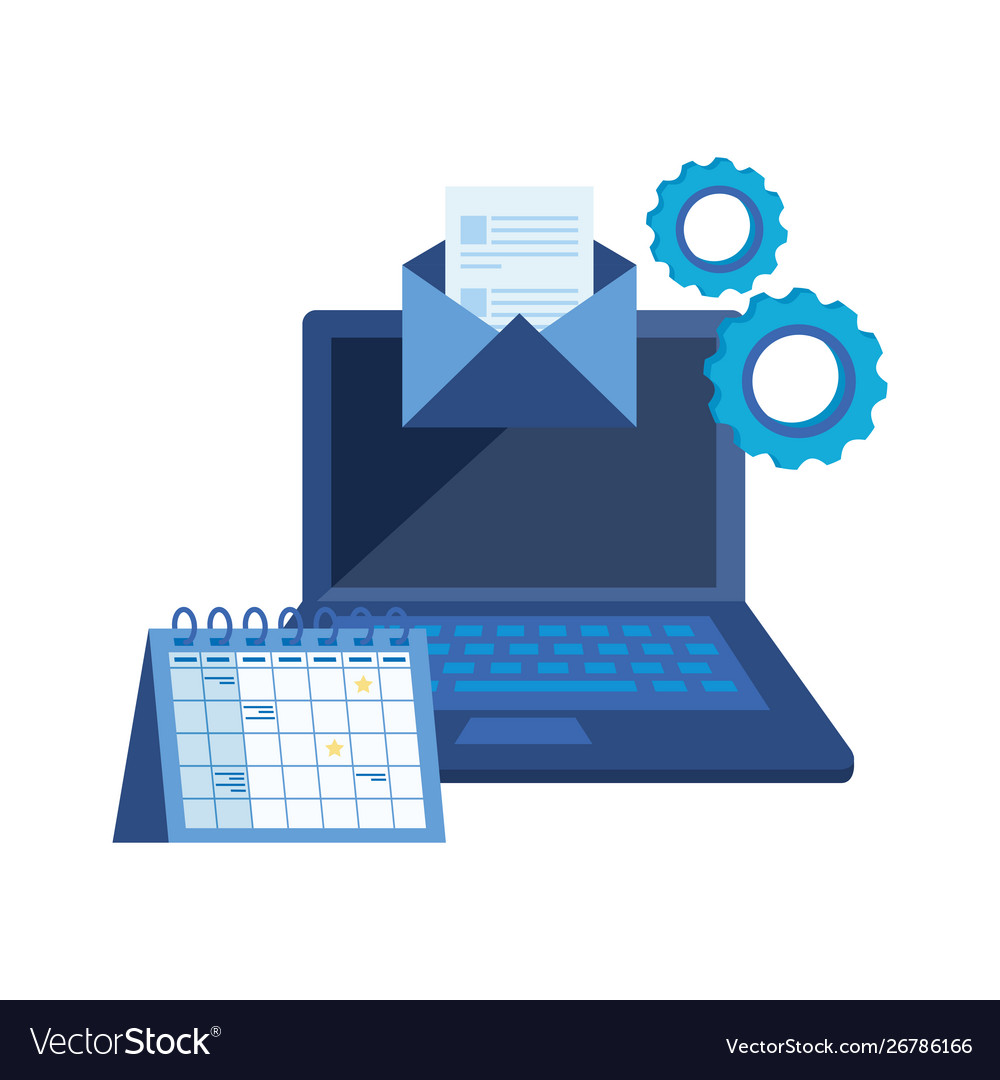 Laptop computer with envelope email