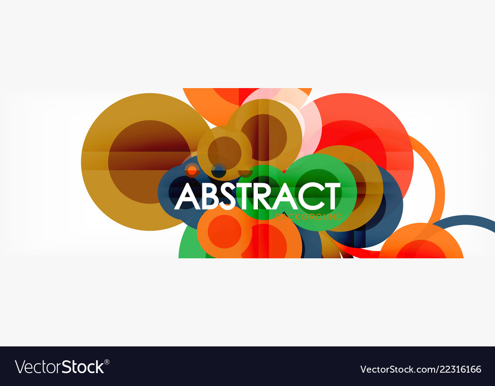 Overlapping circles design background Vector Image Overlapping circles design background