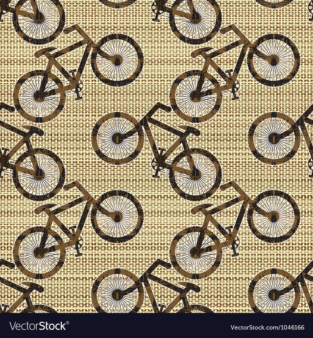 Rustic Bicycle Fabric Pattern