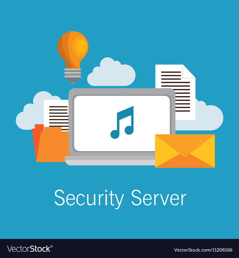 Security server computer cloud documents idea