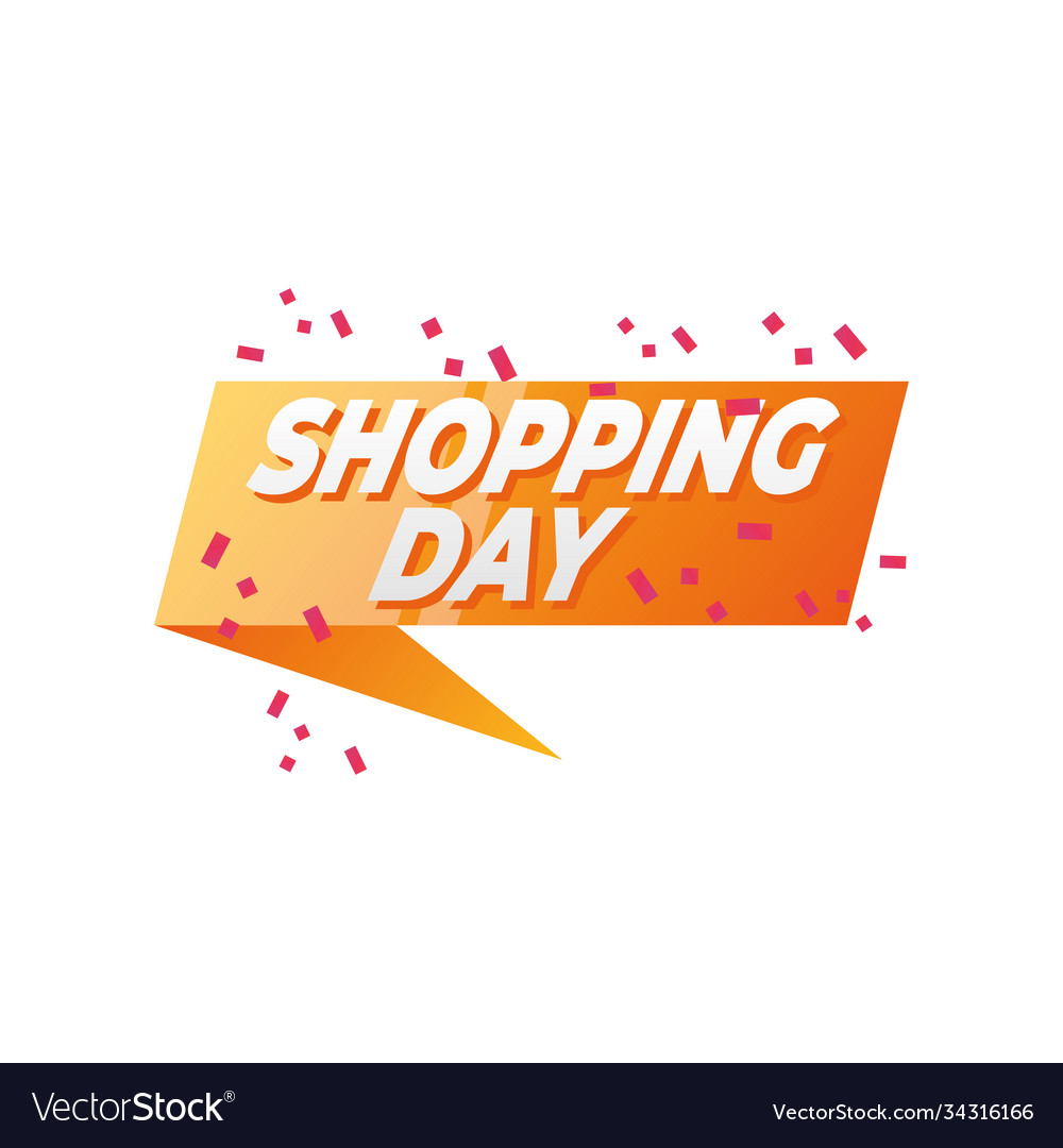 Shopping day banner world season offer detailed