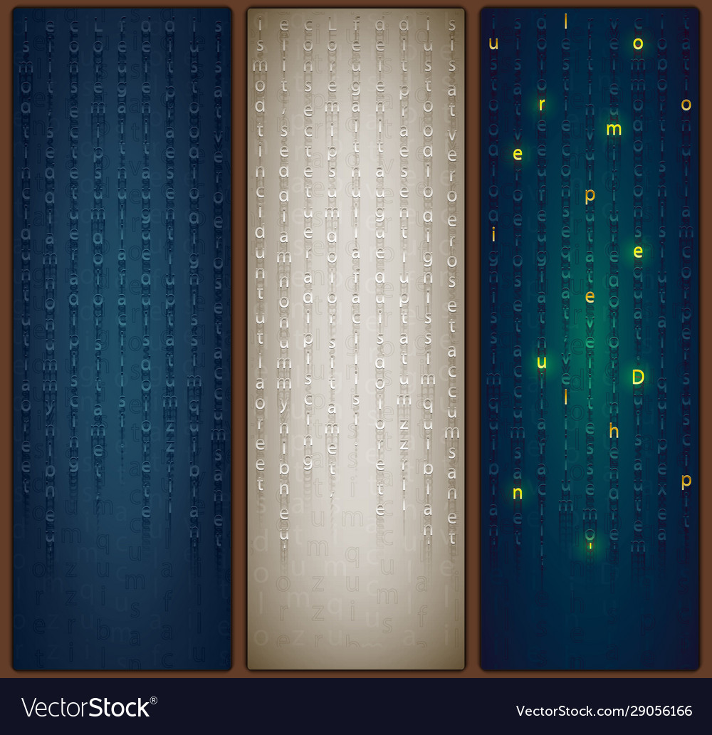 Stylized crypto message in three styles Vector Image Stylized crypto message in three styles