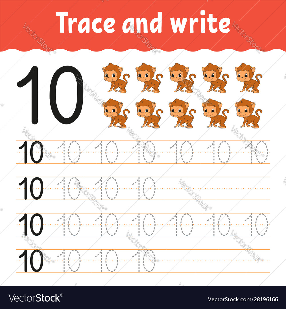 Trace and write handwriting practice learning