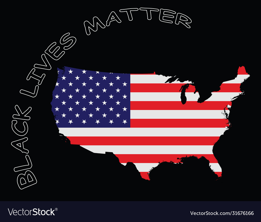 United states america black lives matter vector image United states america black lives matter