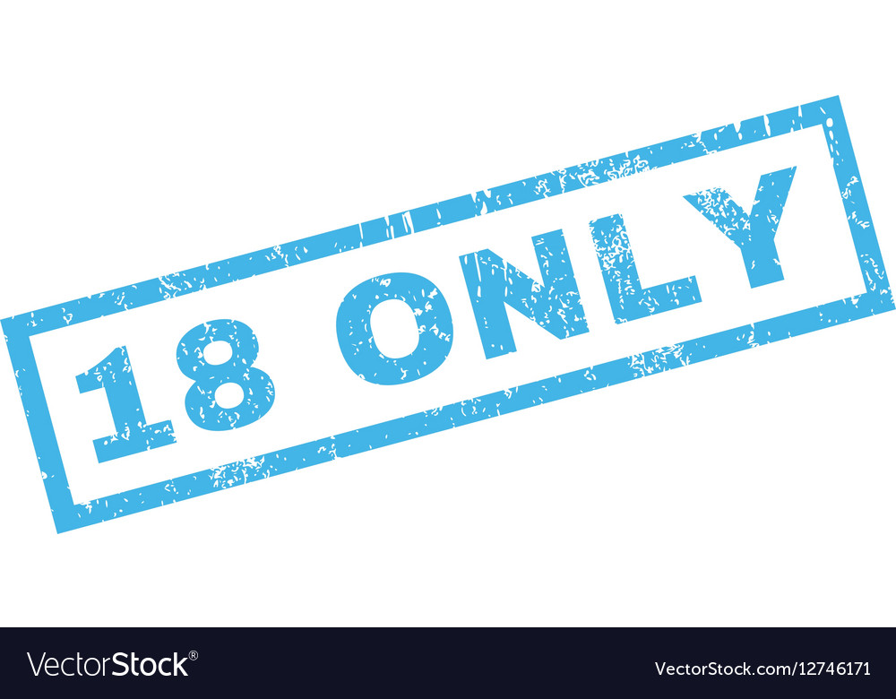 18 only rubber stamp Royalty Free Vector Image