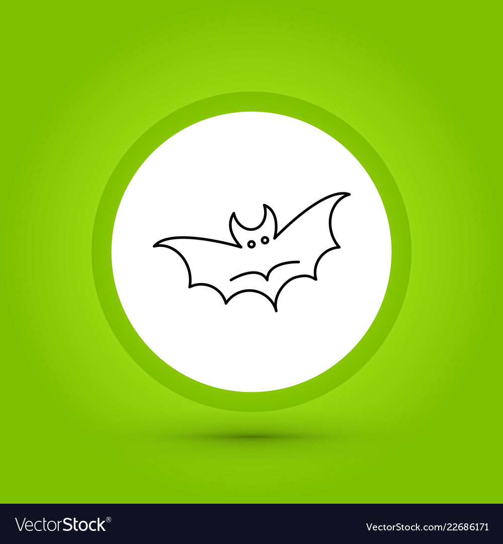 Bat Icon In Creative Design With Elements For Vector Image