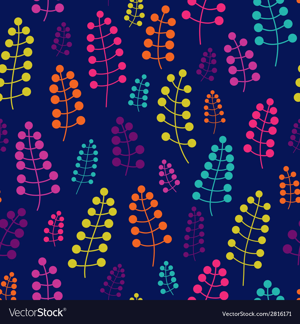 Colored seamless pattern with blossom twigs