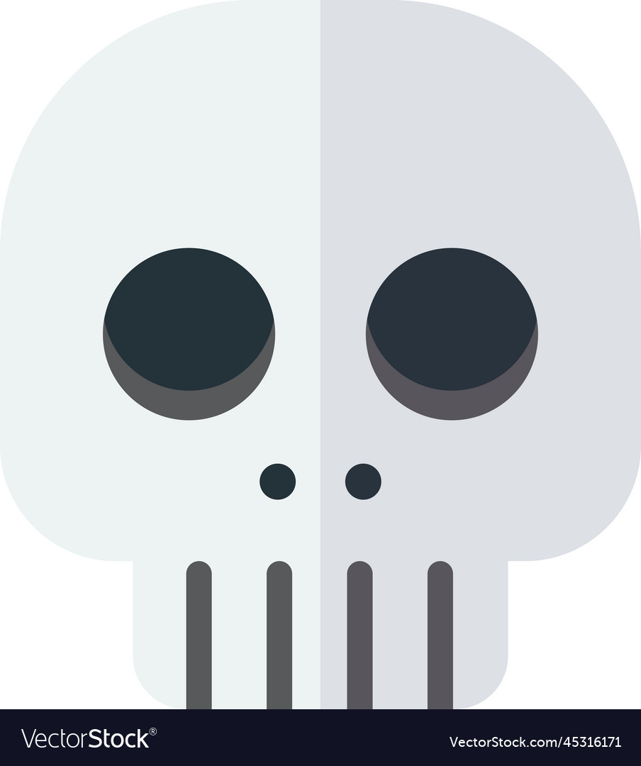 Cute ghost and skull in minimal style