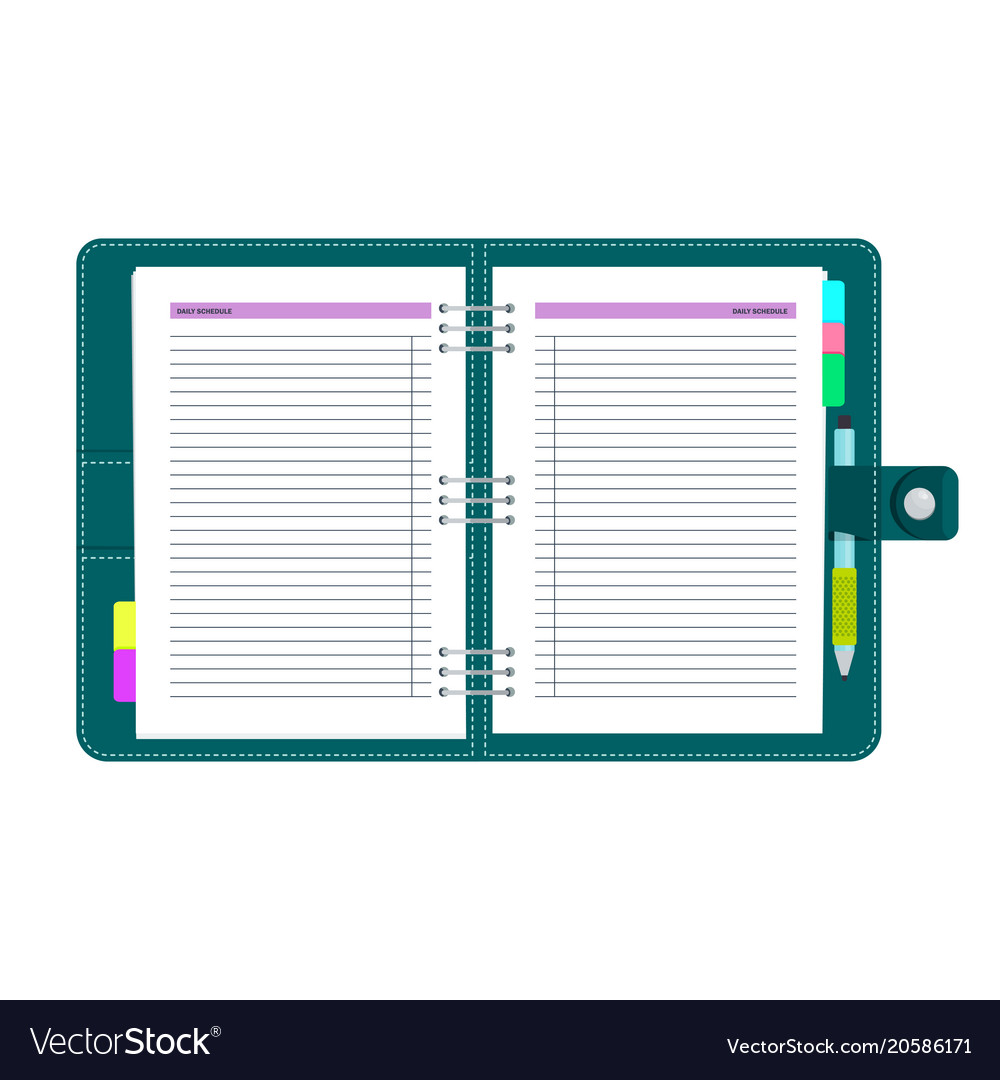 Daily schedule notebook