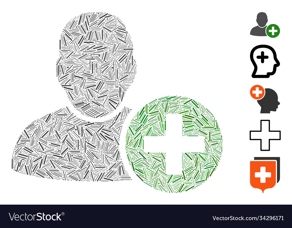 Dash mosaic add user icon vector image Dash mosaic add user icon