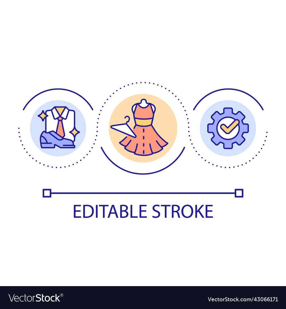 Dressing appropriately loop concept icon vector image Dressing appropriately loop concept icon