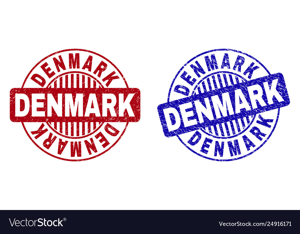 Grunge denmark textured round stamp seals