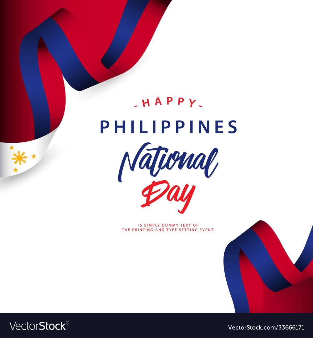 Happy philippines national day template design