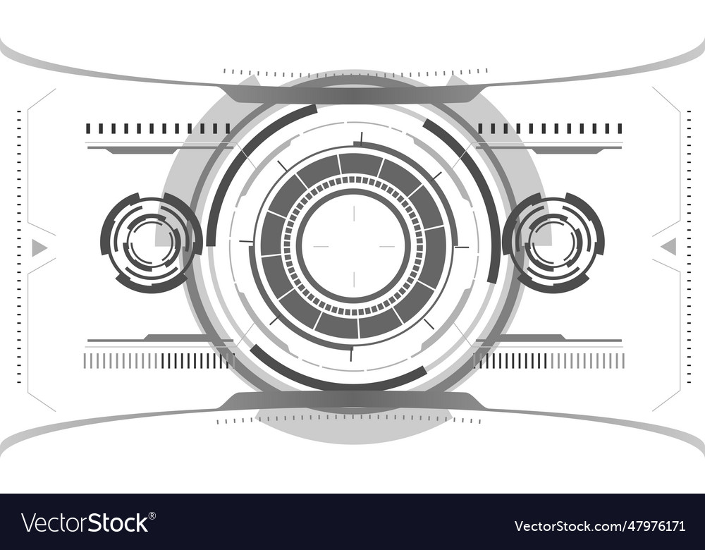 Hud sci-fi interface screen monochrome view