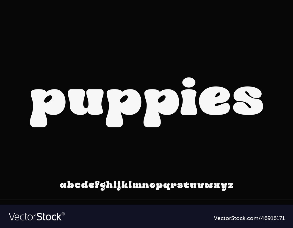 Playful lowercase display font suitable vector image Playful lowercase display font suitable