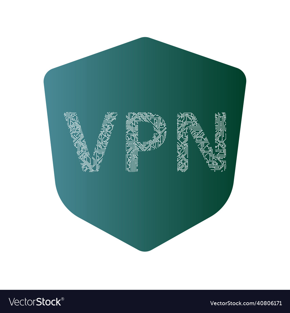 Shield with the word vpn