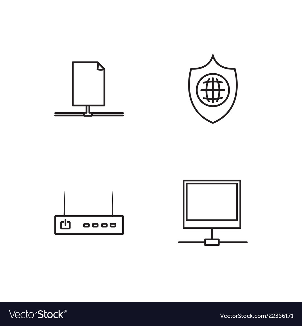 Web simple outlined icons set vector image Web simple outlined icons set