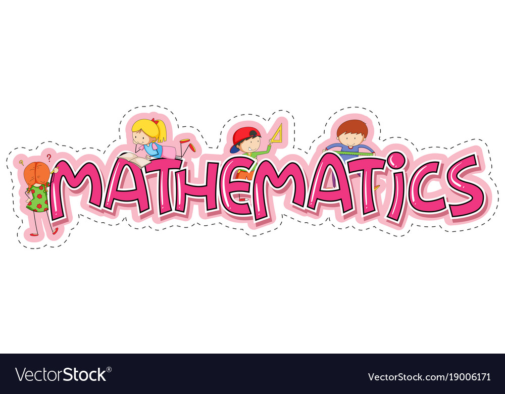 Word Design For Mathematics Royalty Free Vector Image