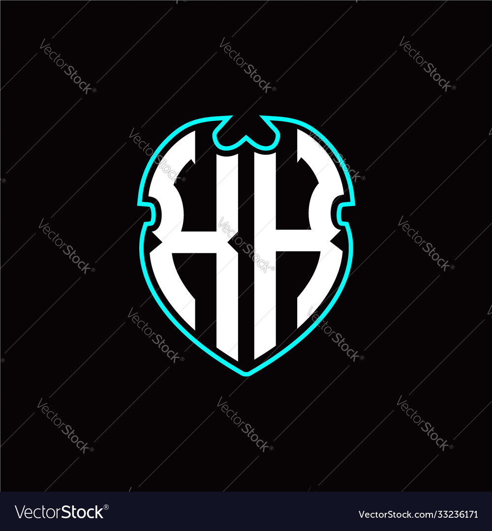 X k initial logo design with a shield shape vector image X k initial logo design with a shield shape