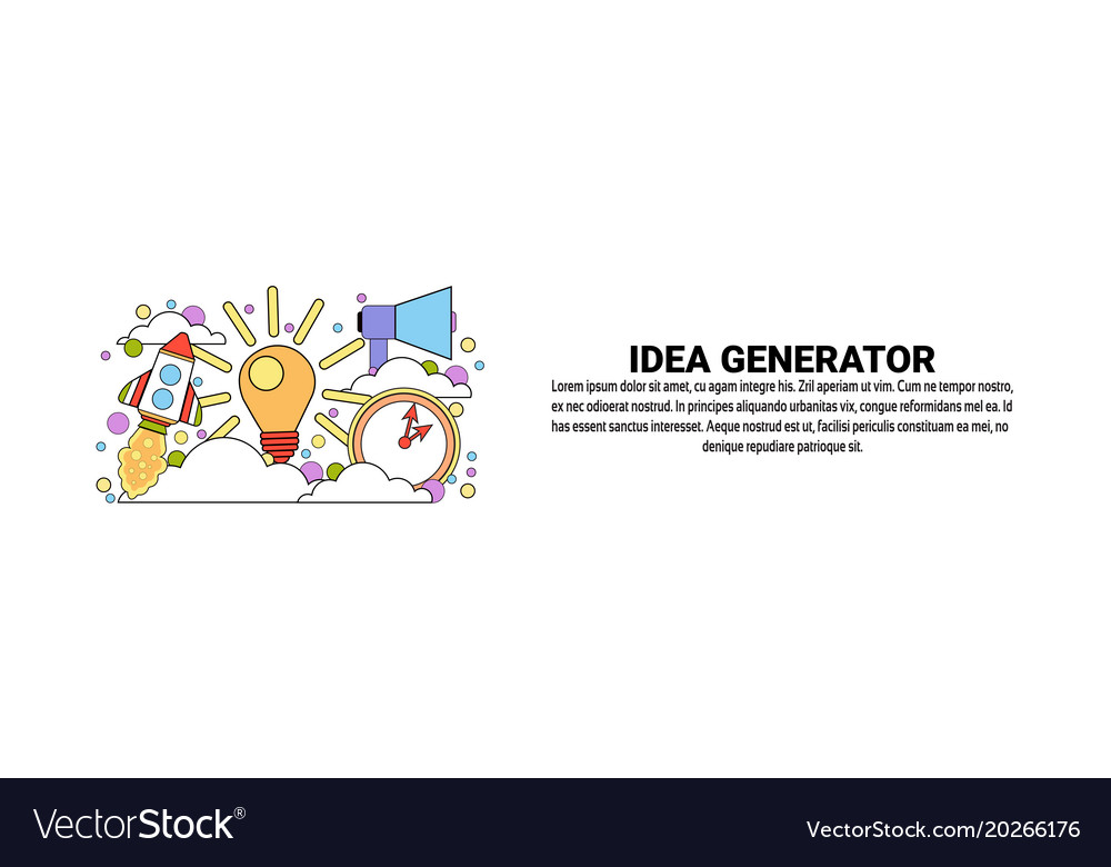 Idea Generator Business Creativity Concept Vector Image