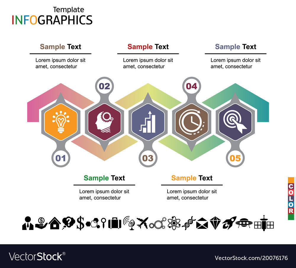 Infographics business template elements