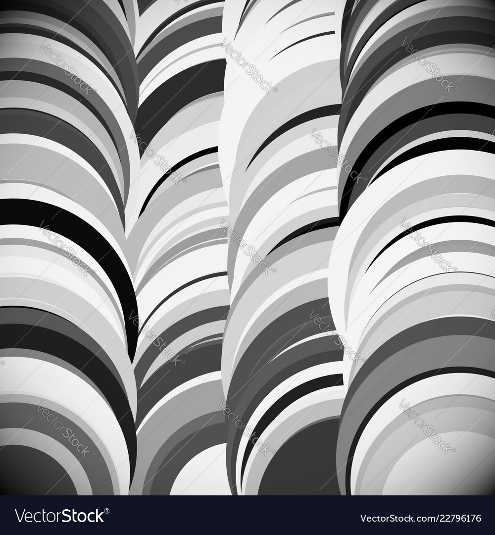 Overlapping circle grayscale artistic abstract Vector Image Overlapping circle grayscale artistic abstract