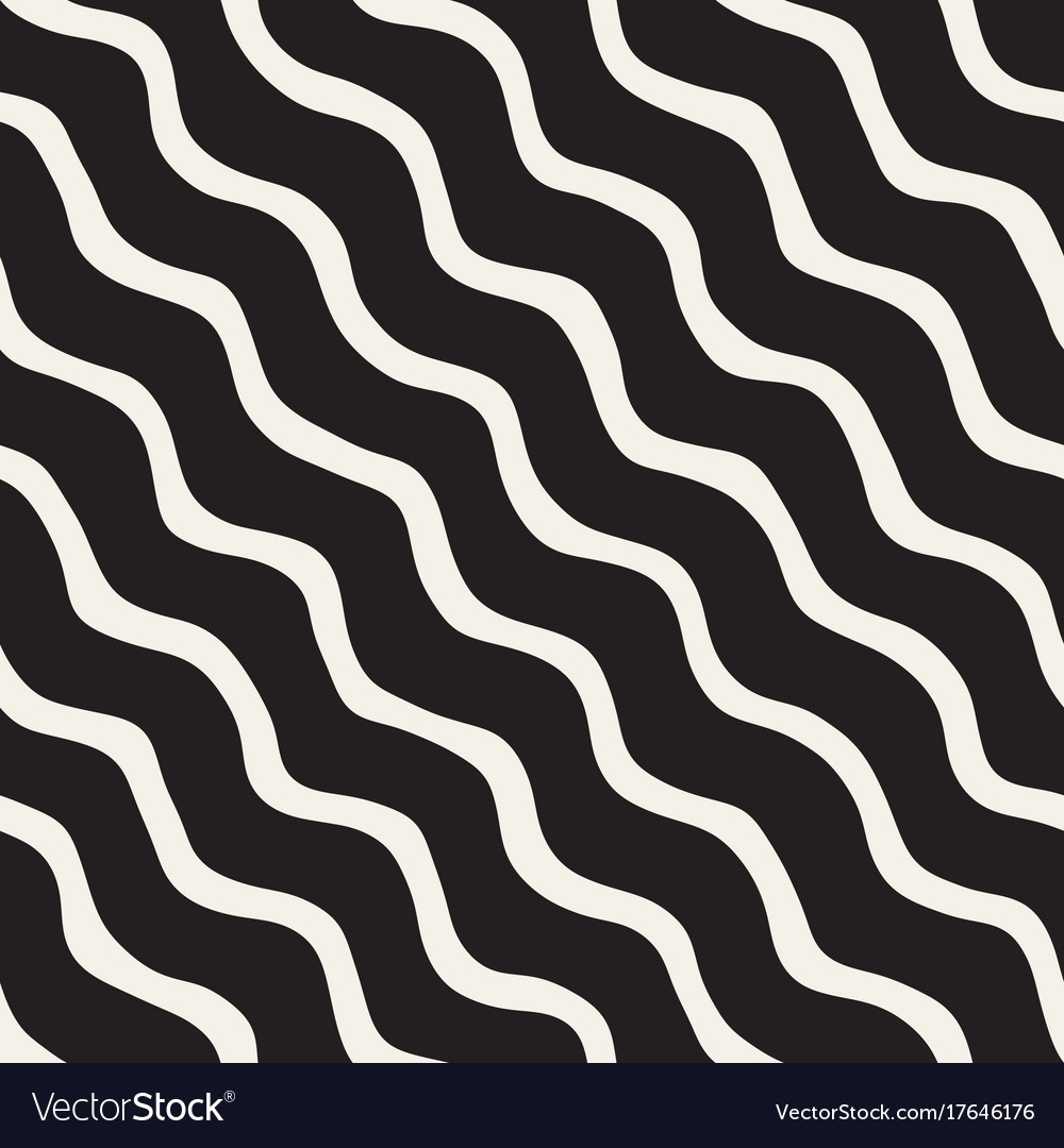 Seamless pattern with hand drawn waves abstract