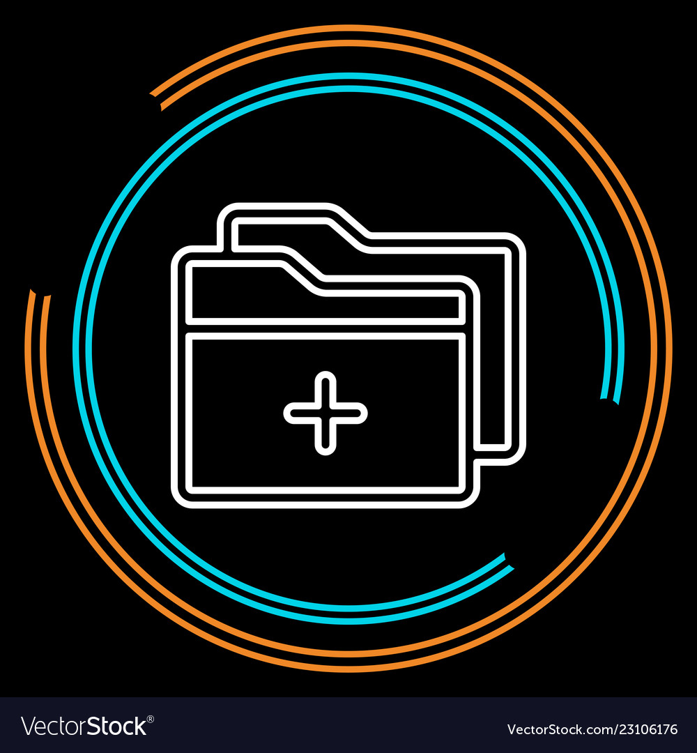 Simple add folder thin line icon