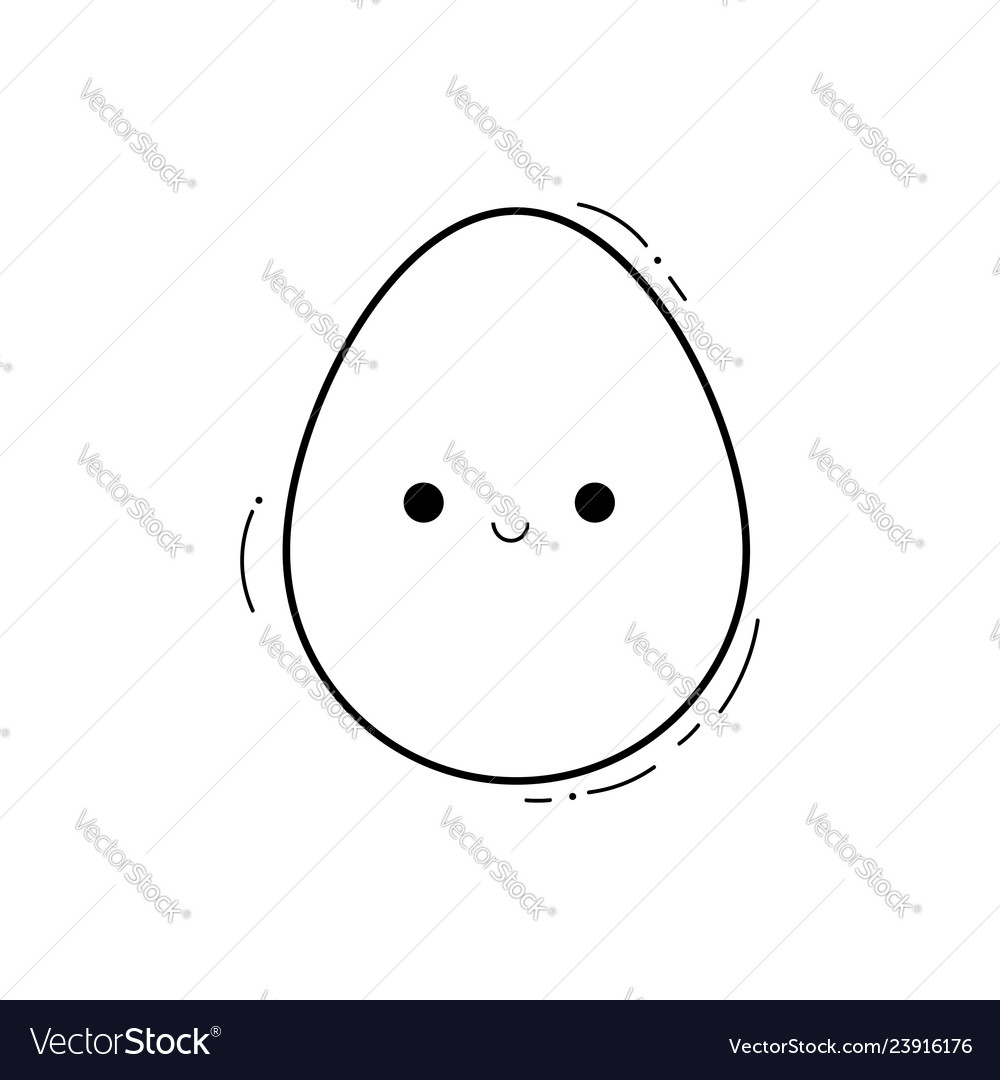 Simple egg on a white background