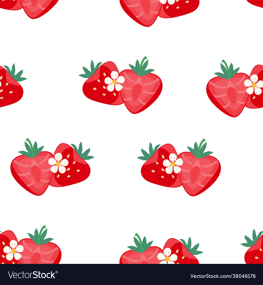 Strawberries background print design for textiles vector image Strawberries background print design for textiles