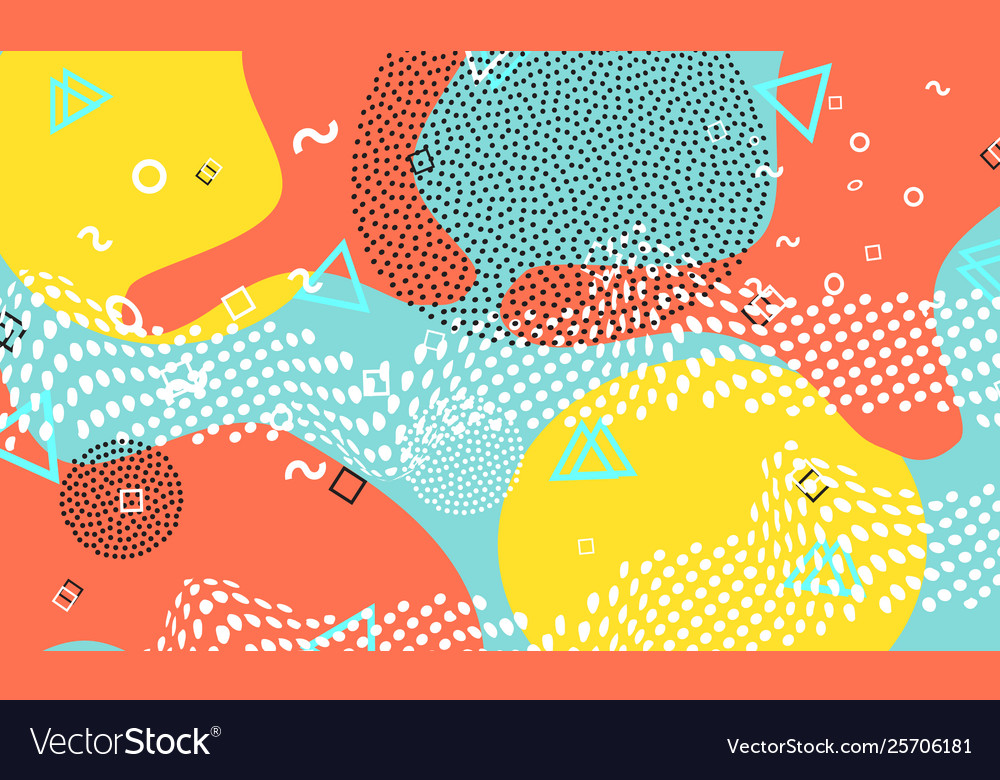 Abstract fun background colour shapes pattern