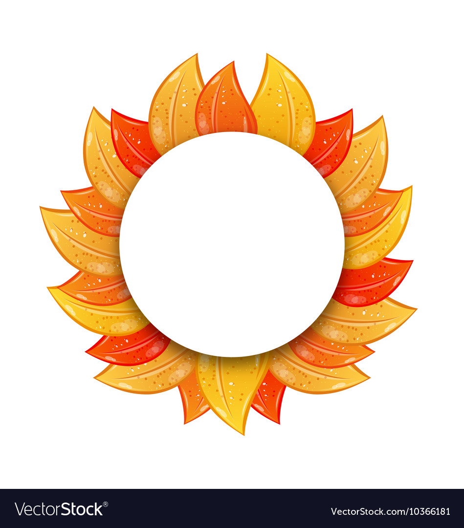 Herbst leeren Rahmen mit bunten Blättern isoliert