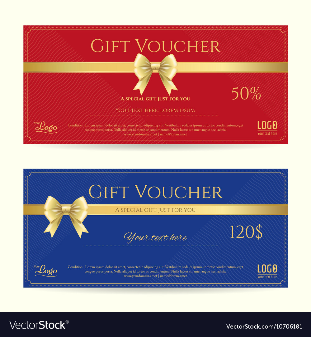 Elegant gift card or voucher template