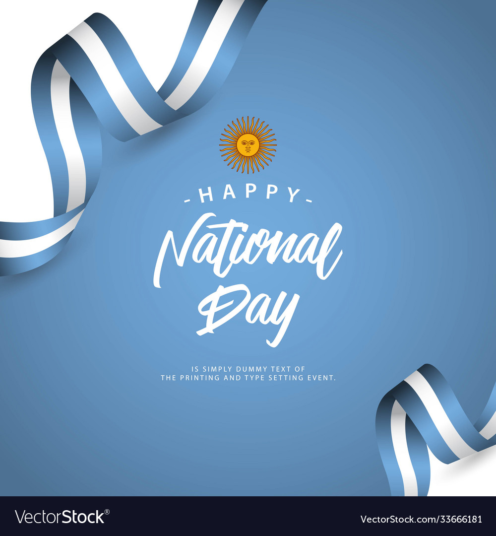 Happy argentina national day template design Vector Image