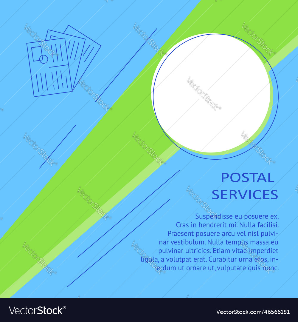 postal-services-banner-with-place-for-text-vector-image